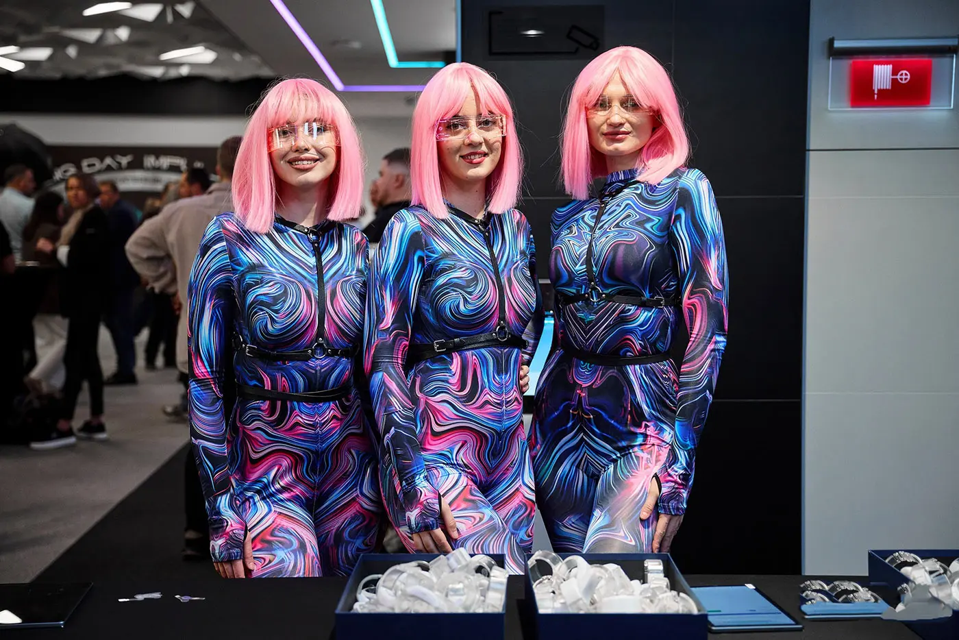 BIG DAY IMPULSE welcome team in costumes matching the visual identity