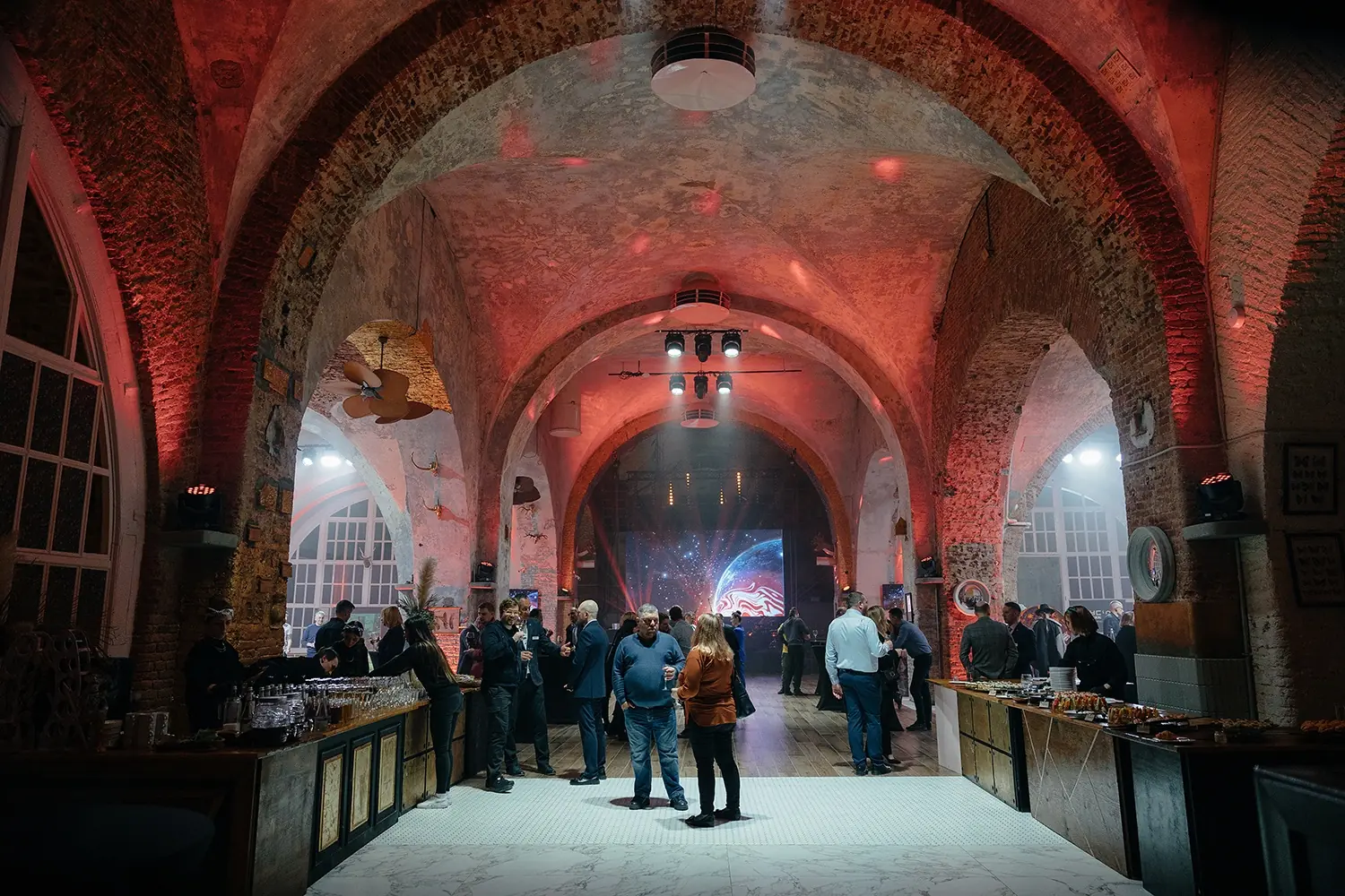Guests moving through the BIG DAY NEW ERA evening event space